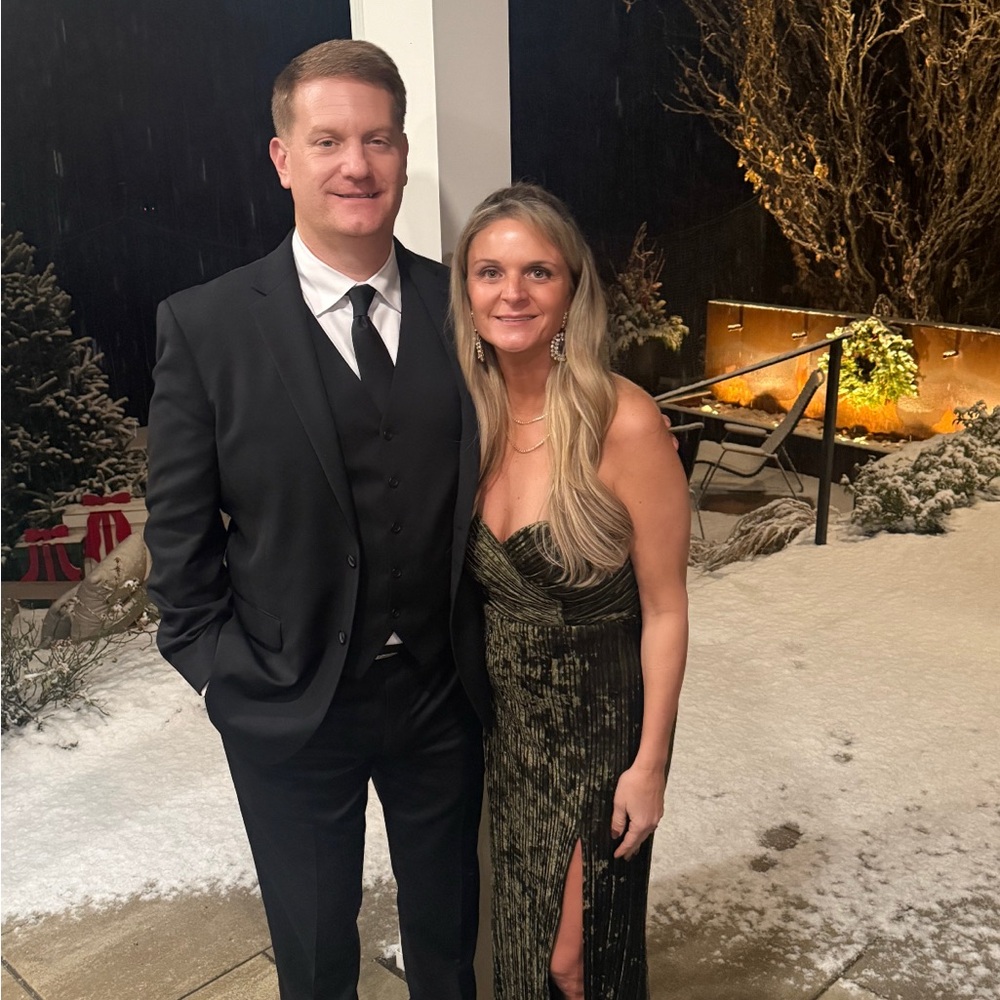 Elegant Green Velvet Dress